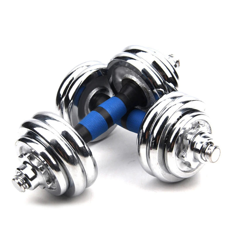 15KG Adjustable Weight Dumbbells Fitness Dumbbell Electroplating Weight Bars Gym Dumbbells Barbell Set for Men Body Building Hot