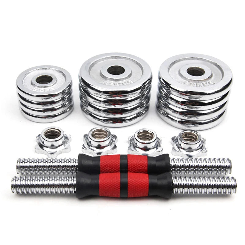 15KG Adjustable Weight Dumbbells Fitness Dumbbell Electroplating Weight Bars Gym Dumbbells Barbell Set for Men Body Building Hot