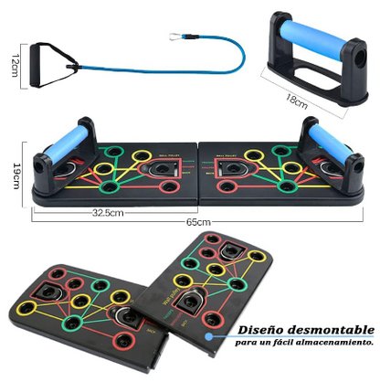 Tabla Push Up / para flexiones Con Bandas Elasticas